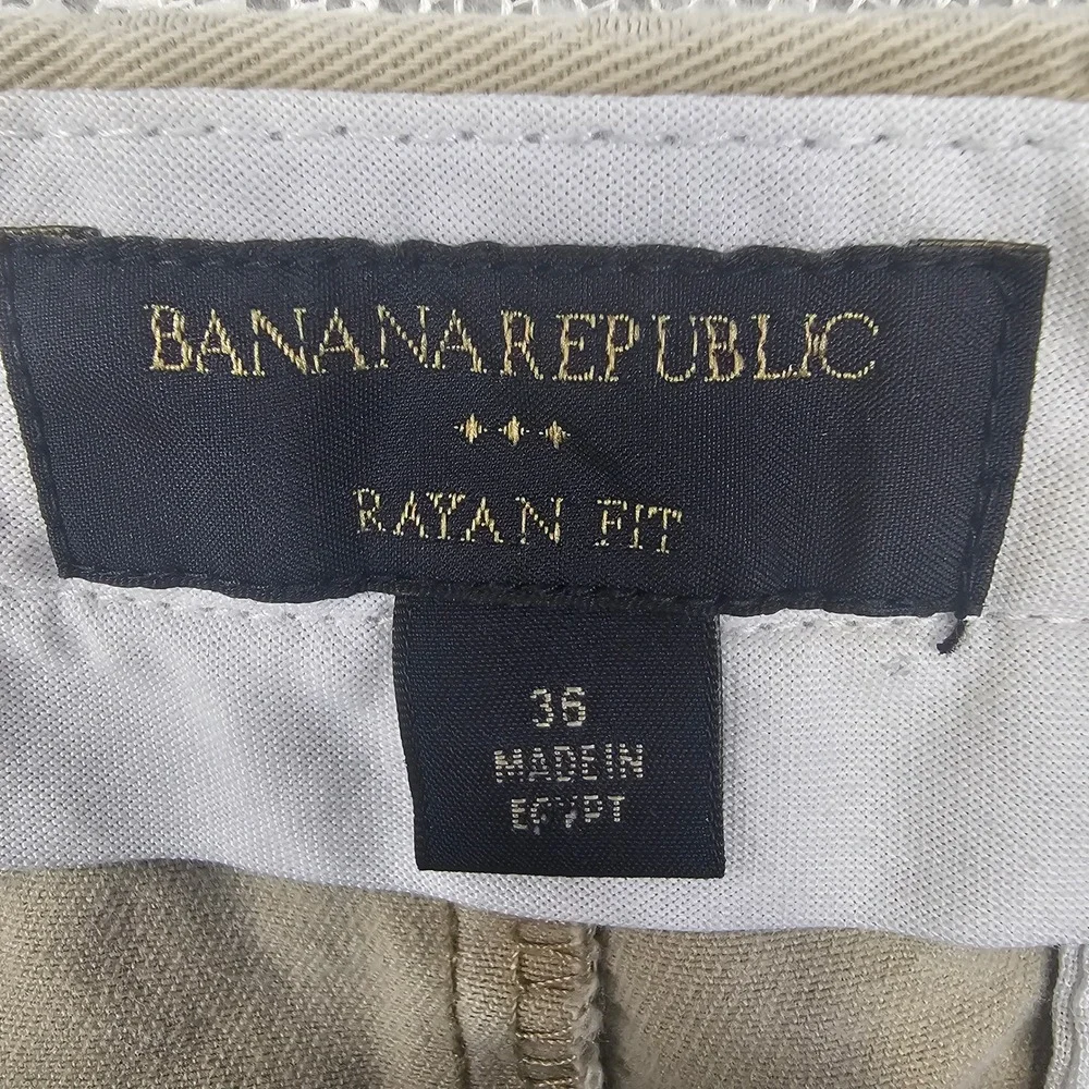 Banana Republic Rayan Fit Khaki Shorts Men's 36 Cotton Chino Golf Preppy Comfort